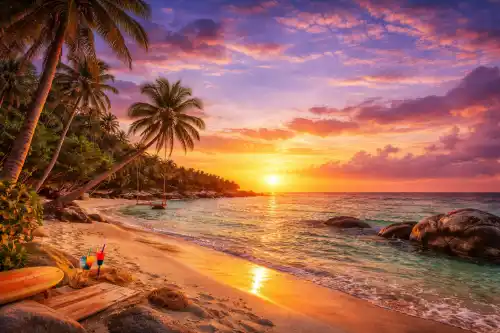 Spot Sunset Terbaik di Pantai Tanjung Gelam